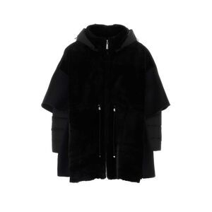 Moorer Women Black Shearling And Nylon Raja Jacket